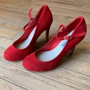 Steve Madden Red Mary Jane Heels 7